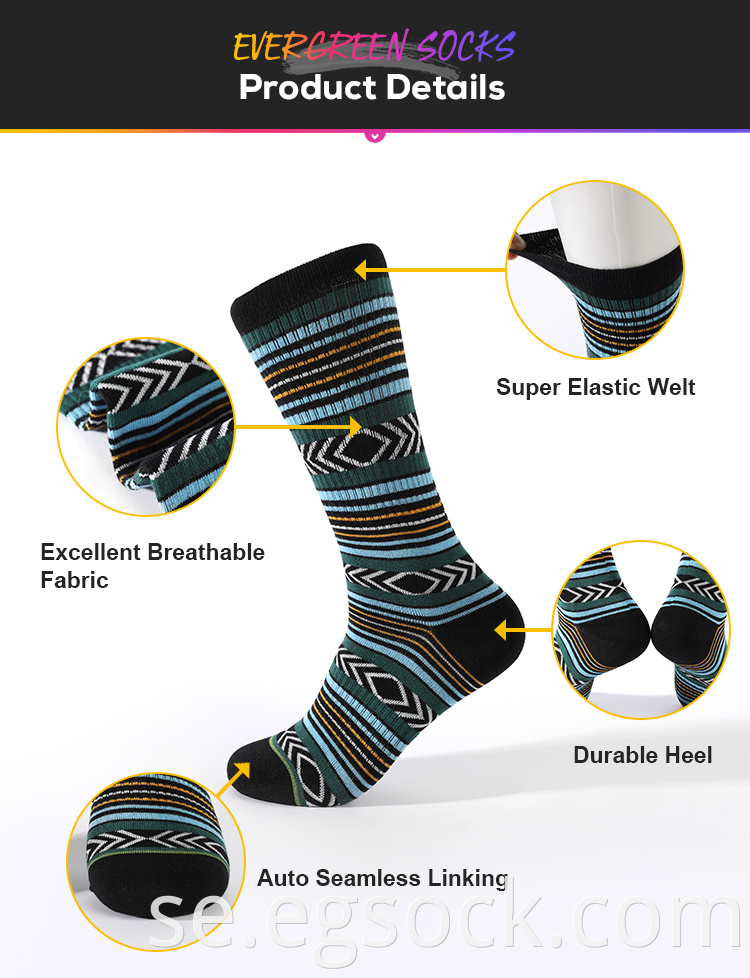 Striped Mid Compression Sport Socks